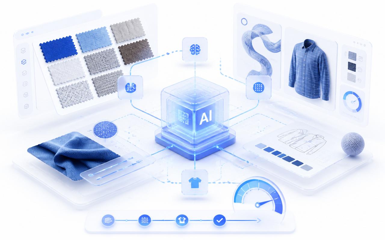AI accelerating textile product development with digital fabric swatches and automated workflows